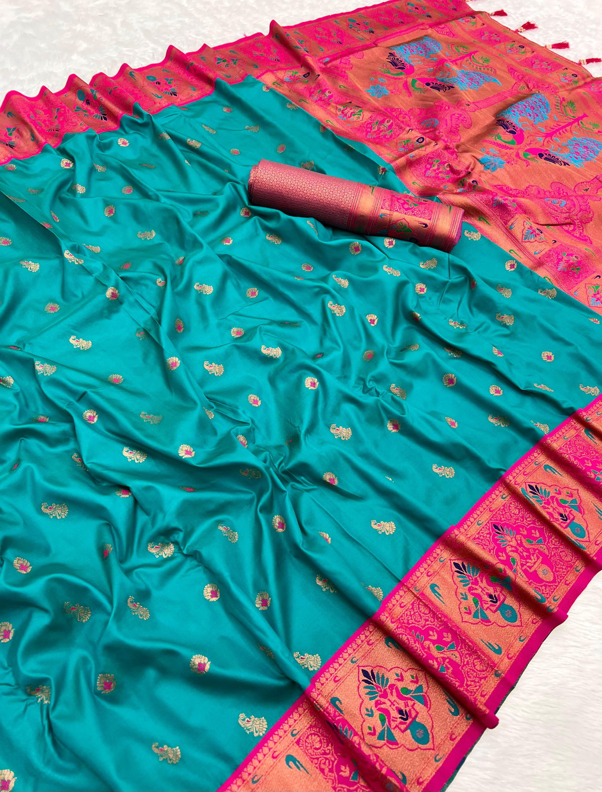 Premium Paithani Silk Party Wear Saree (With Blouse Piece)