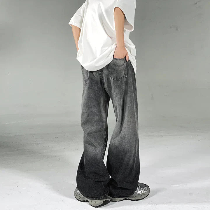 Black Shaded Baggy Fit Jeans