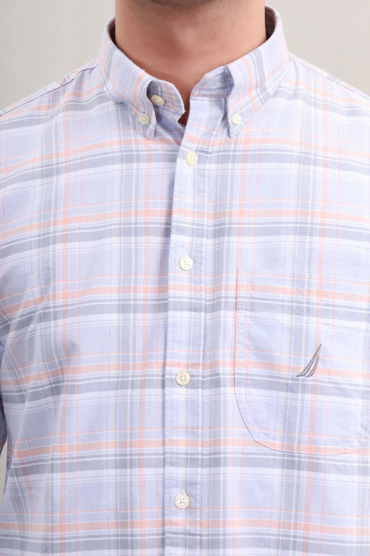 Checked line Cotton Shirt
