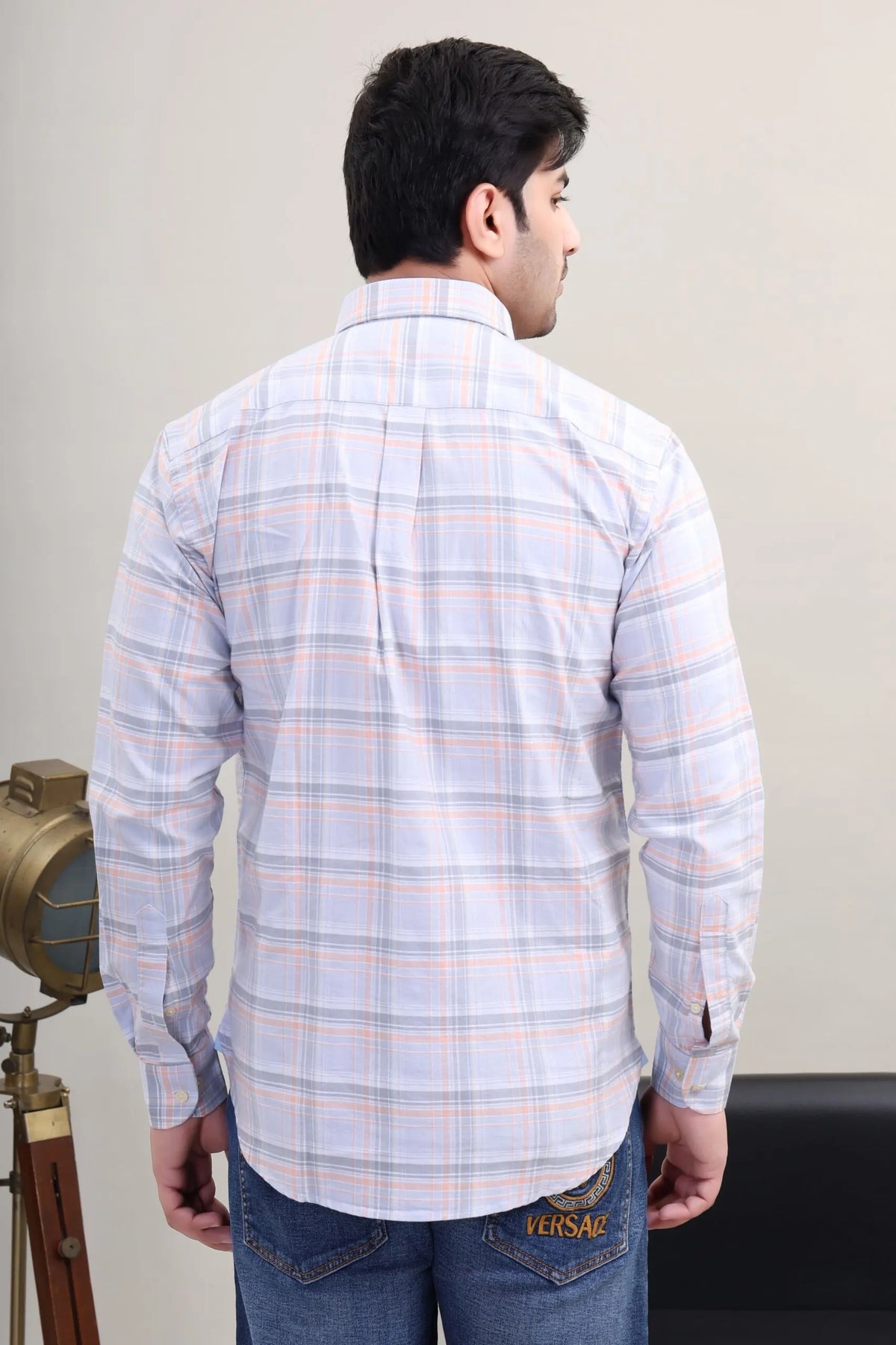 Checked line Cotton Shirt