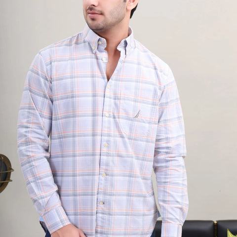 Checked line Cotton Shirt