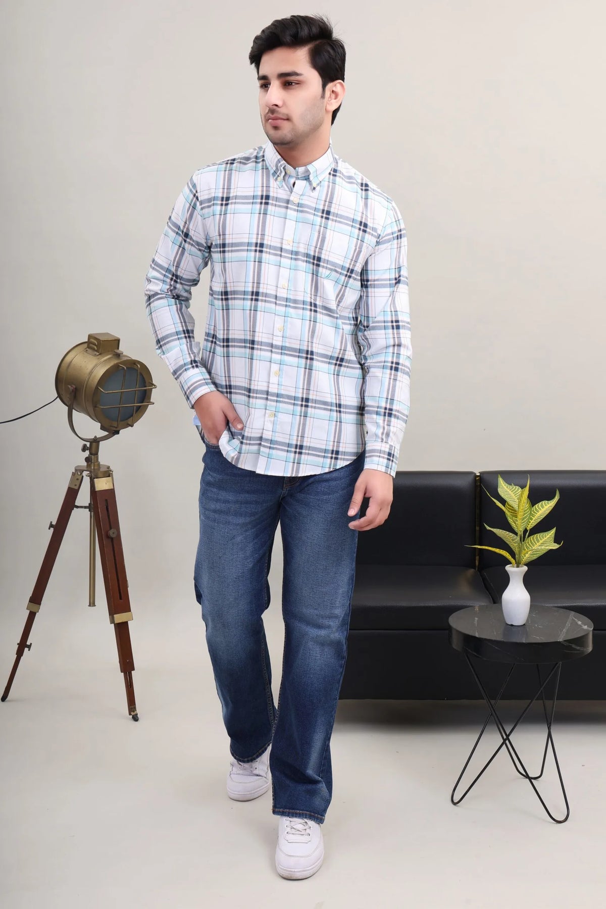 Checked Cotton Shirt