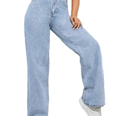 Ice Blue Wide Jeans