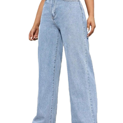 Ice Blue Wide Jeans