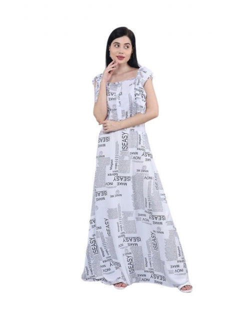 Generic Women's Casual Crepe Sleeveless Dress (White)