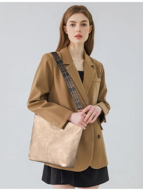 Women's PU Leather Zipper Handbag (Beige)