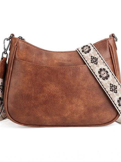 Generic Women's PU Leather Zipper Sling Bag