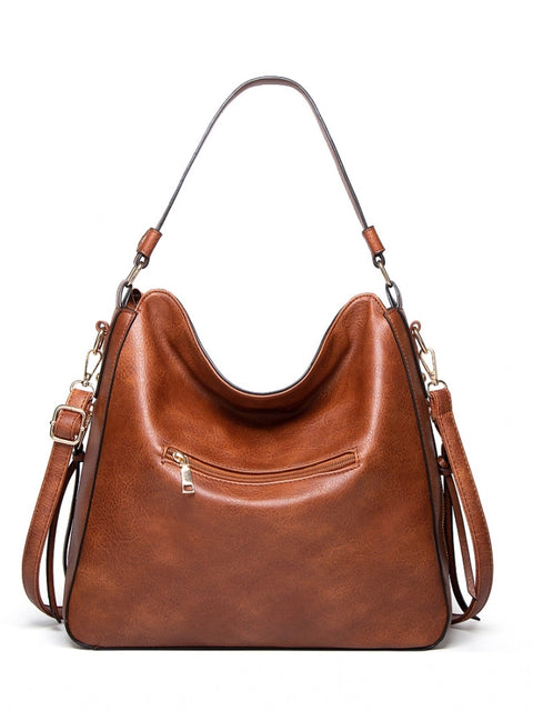 Generic Women's PU Leather Zipper Handbag