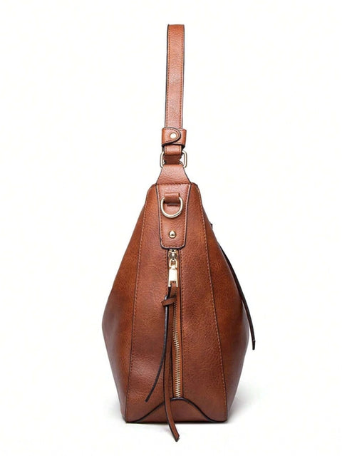 Generic Women's PU Leather Zipper Handbag