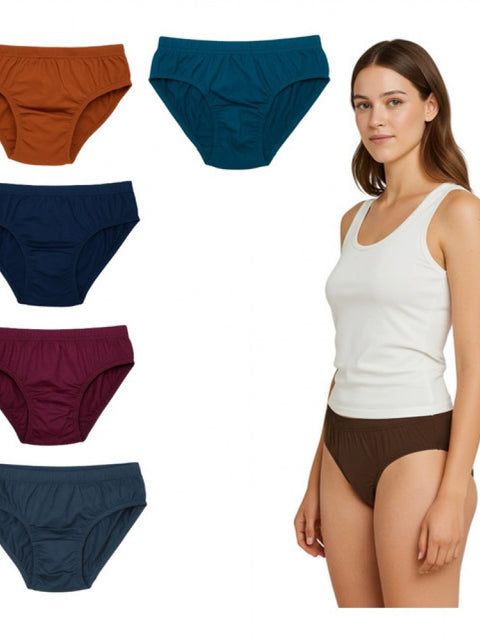 Generic Pack of_6 Women's Cotton Solid Hipster Panty (Multicolor)