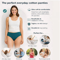 Generic Pack of_12 Women's Cotton Solid Hipster Panty (Multicolor)