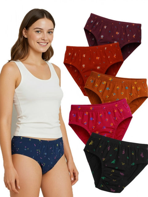 Generic Pack of_6 Women's Cotton Printed Hipster Panty (Multicolor)