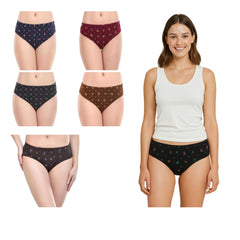 Generic Pack of_6 Women's Cotton Printed Hipster Panty (Multicolor)