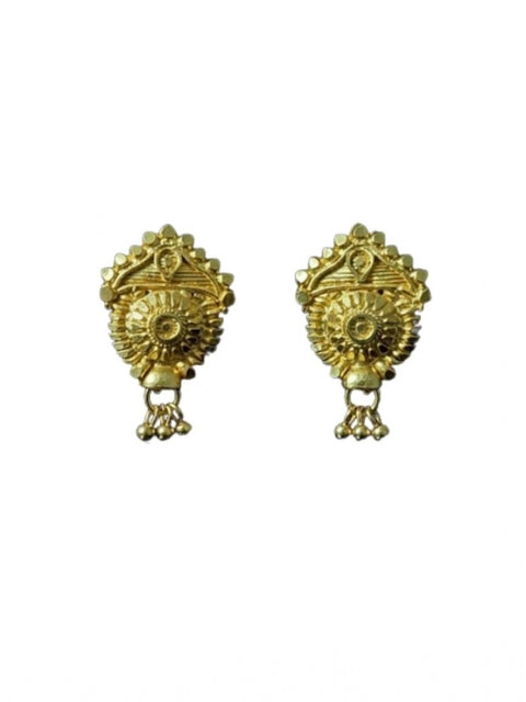 Women's Pack of_2 Brass Gold-Plated Earrings (Gold)