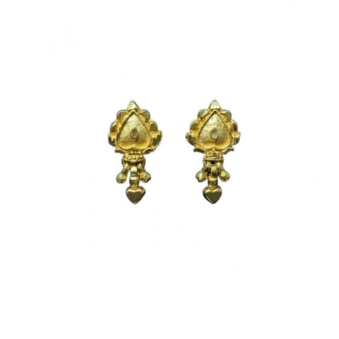 Women's Pack of_2 Brass Gold-Plated Earrings (Gold)