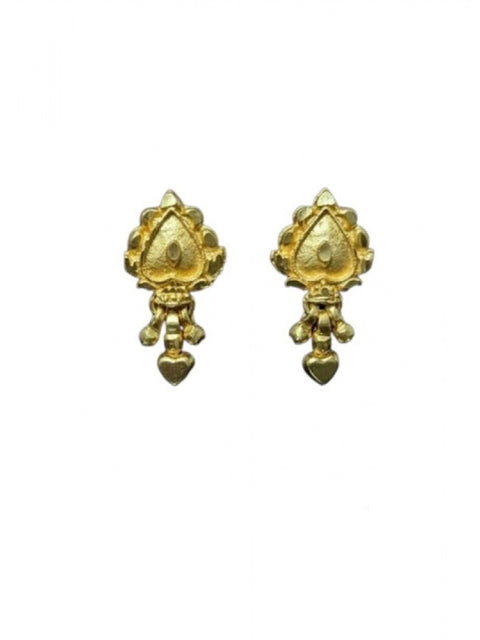 Women's Pack of_2 Brass Gold-Plated Earrings (Gold)