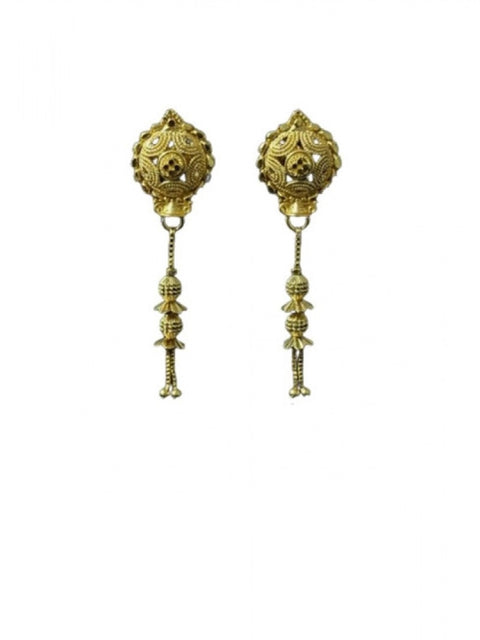 Women's Pack of_2 Brass Gold-Plated Earrings (Gold)