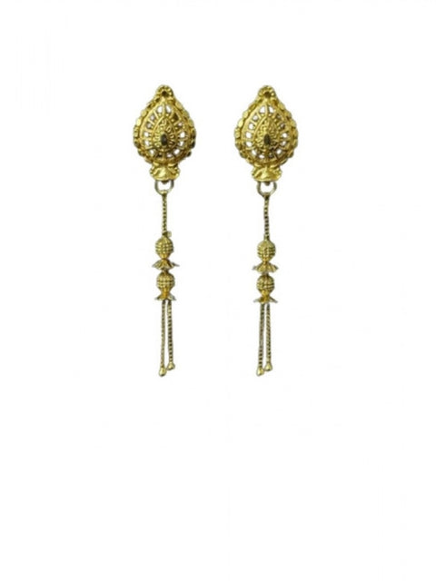 Women's Pack of_2 Brass Gold-Plated Earrings (Gold)