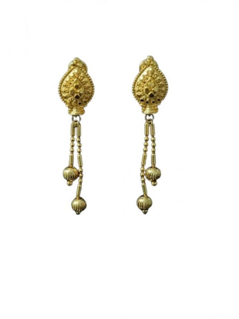 Women's Pack of_2 Brass Gold-Plated Earrings (Gold)