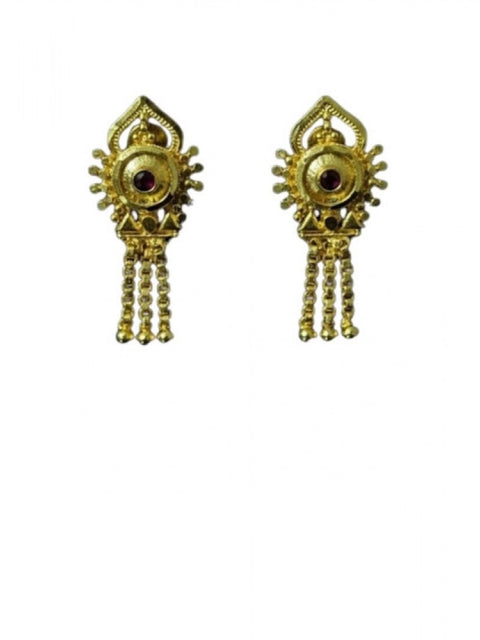 Women's Pack of_2 Brass Gold-Plated Earrings (Gold)