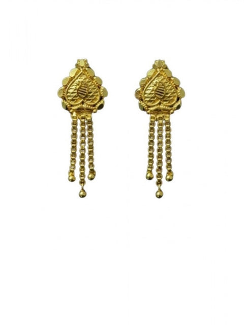 Women's Pack of_2 Brass Gold-Plated Earrings (Gold)