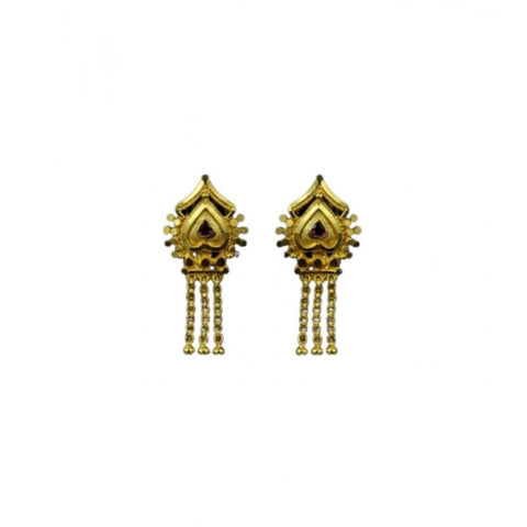 Women's Pack of_2 Brass Gold-Plated Earrings (Gold)