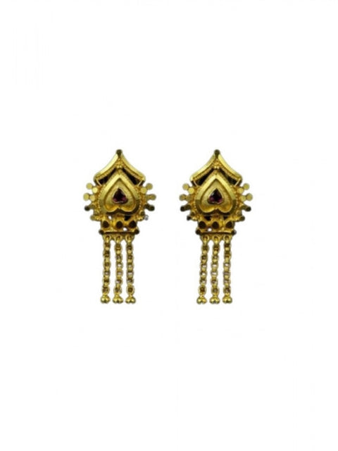 Women's Pack of_2 Brass Gold-Plated Earrings (Gold)