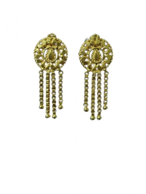 Women's Pack of_2 Brass Gold-Plated Earrings (Gold)