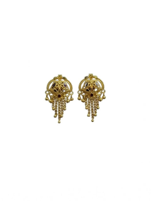 Women's Pack of_2 Brass Gold-Plated Earrings (Gold)