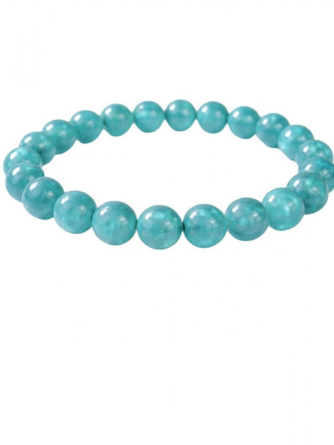 Natural Crystal 8mm Amazonite Bracelet (Teal Green)