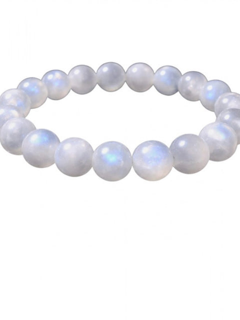 Natural Crystal 8mm Moonstone Bracelet (White)