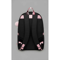 Generic Unisex PU Leather Solid Medium Zipper Backpack (Black)