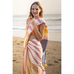 Generic Women's Linen Printed Saree With Unstitched Blouse 5.5Mtr (Yellow)