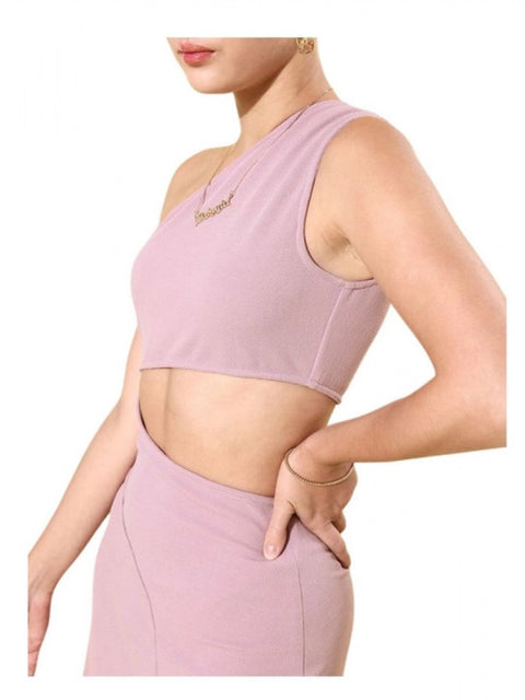 Generic Women's Polyester Lycra Solid Sleeveless Dress (Lavender)