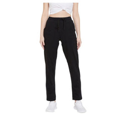Generic Women's Cotton Solid Elasticated Track Pants (Black)