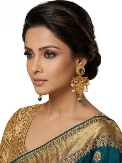 Women's Zinc Alloy Gold Plated Chandelier Earrings (Multicolor)