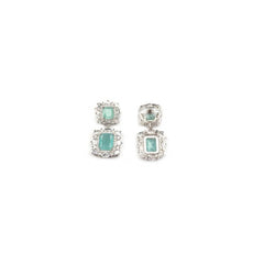 Women's Brass Silver Plated Pendant Set (Mint)