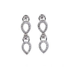 Women's Brass Silver Plated Necklace set (Silver)