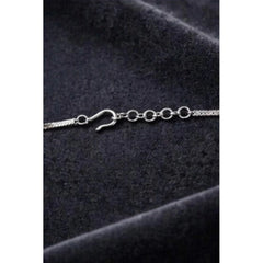 Women's Brass Silver Plated Necklace set (Silver)
