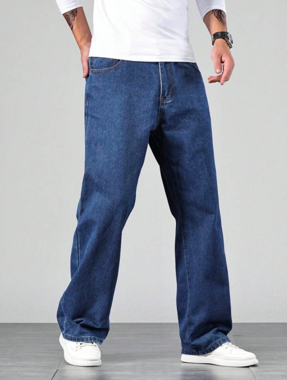 Stone Blue Baggy Jeans