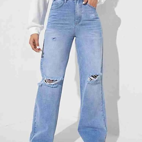 Torn Wide Leg jeans