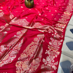 Super soft pure doulton lite weight open border banarasi Silk