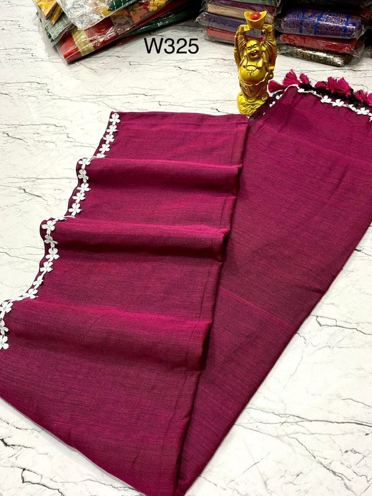 EXCLUSIVE PRIMIUM QUALITY NAYAN TARA LACE COTTON SAREE