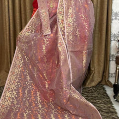 Premium Dhakai Jamdani Saree with Traditional Zari Work