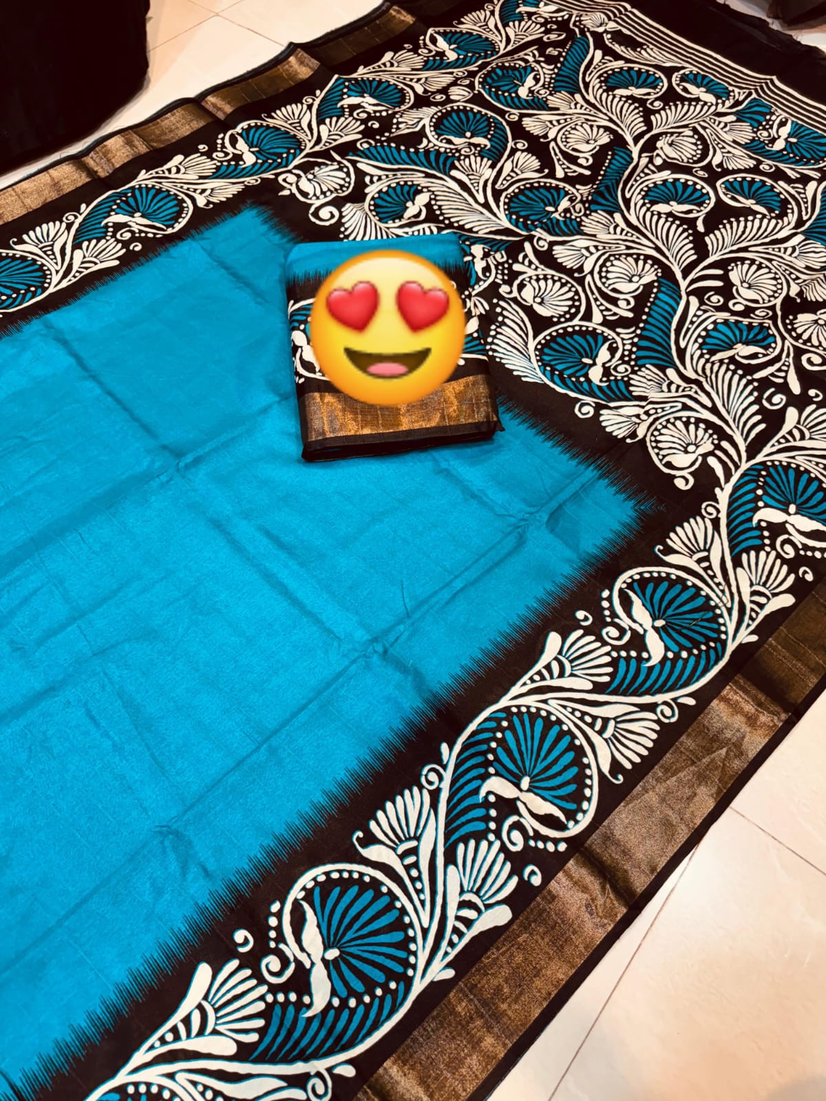 Pure Triple Tone Bishnupuri Swarnachuri Silk saree