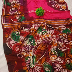 Pure Cotton Handbatick Saree