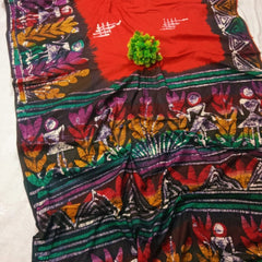 Pure Cotton Handbatick Saree