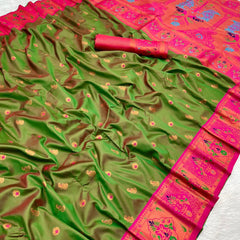 Premium Paithani Silk Party Wear Saree (With Blouse Piece)