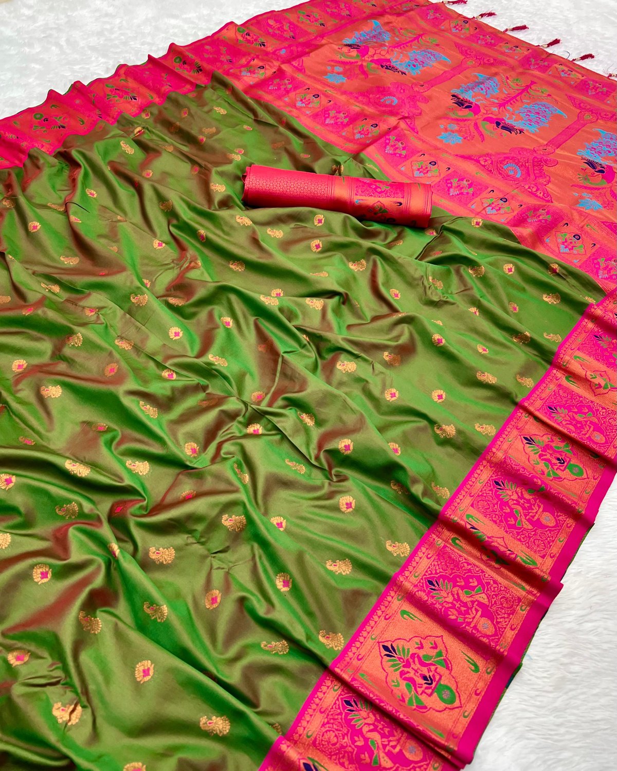 Premium Paithani Silk Party Wear Saree (With Blouse Piece)