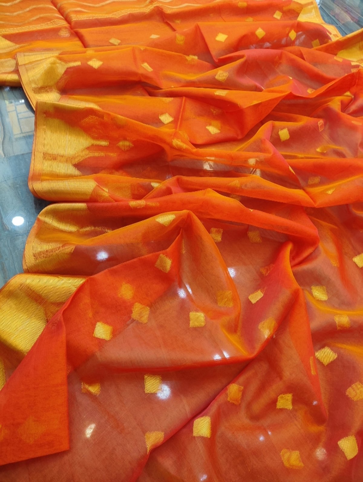 EXCLUSIVE PRIMIUM QUALITY COPAR ZORI SIKUAENS MALL COTTON SAREE